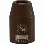 DEWALT DEWALT DWMT75120OSP Impact Socket, 7/16 in Socket, 1/2 in Drive, 6-Point, CR-440 Steel, Black Oxide TOOLS DEWALT