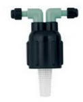 ORBIT IRRIGATION PRODUCTS Orbit 67030 Manifold, 1/2 x 1/4 in Connection, Thread x Barb, 2 -Port, 1/4 in Tubing, Plastic, Black LAWN & GARDEN ORBIT IRRIGATION PRODUCTS