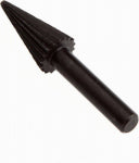 FORNEY Forney 60074 Conical Shaped Rotary File, 1/2 in Dia Cutting, 1/4 in Dia Shank, Steel TOOLS FORNEY