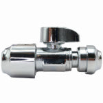 SHARKBITE/CASH ACME Push-Fit Straight Stop, 1/2 x 1/4 x 3/8 In.