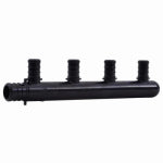 SHARKBITE SharkBite UPMPT4C Multi-Port Closed Pipe Tee, 4-Inlet, 3/4 in Inlet, 1/2 in Outlet, Acudel Polymer PLUMBING, HEATING & VENTILATION SHARKBITE