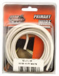 COLEMAN CABLE CCI 55671433 Primary Wire, 12 ga Wire, 60 VDC, Copper Conductor, White Sheath, 11 ft L AUTOMOTIVE COLEMAN CABLE