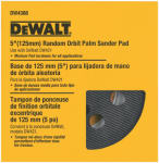 DEWALT DEWALT DW4388 Pad, 5 in Dia, 8-Hole, Hook and Loop, Foam TOOLS DEWALT