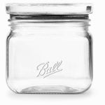 BALL Ball 2133569 Stack and Store Jar, 4 Cup, Glass, 4.8 in L, 4.8 in W, 4.8 in H HOUSEWARES BALL