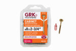 GRK FASTENERS GRK Fasteners 12081 Cabinet Screw, #8 Thread, 2-3/4 in L, Coarse Thread, Washer Head, Star Drive, Steel, Yellow Zinc HARDWARE & FARM SUPPLIES GRK FASTENERS