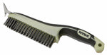 HYDE Hyde MAXXGRIP PRO 46834 Wire Brush with Scraper, 6 in L Brush, 1 in W Brush, HCS Bristle, 1-1/8 in L Trim PAINT HYDE