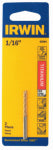 IRWIN Irwin 63904 Jobber Drill Bit, 1/16 in Dia, 1-7/8 in OAL, Spiral Flute, 2-Flute, 1/16 in Dia Shank, Straight Shank TOOLS IRWIN