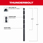 MILWAUKEE Milwaukee Thunderbolt 48-89-2716 Jobber Drill Bit, 5/32 in Dia, 3-1/8 in OAL, Parabolic Flute, 5/32 in Dia Shank TOOLS MILWAUKEE