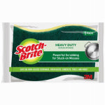 SCOTCH-BRITE Scotch-Brite 425 Scrub Sponge, 4-1/2 in L, 2.7 in W, 0.6 in Thick, Cellulose/Synthetic Fiber, Green/Yellow CLEANING & JANITORIAL SUPPLIES SCOTCH-BRITE