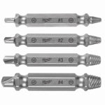 MILWAUKEE ELECTRIC TOOL CORP 4-Pc. M2 Steel Screw Extractor Set