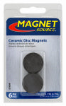 MASTER MAGNETICS Ceramic Disc Magnet, 1 x 1.56-In., 6-Pc.