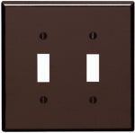 LEVITON MFG CO BRN 2-TOGGLE WALL PLATE ELECTRICAL LEVITON MFG CO