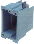 CARLON Carlon BH118R Outlet Box, 18 cu-in, 1-Gang, PVC, Blue, Clamp ELECTRICAL CARLON