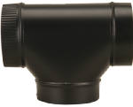 IMPERIAL Imperial BM0085 Assembled Tee, 8 in, 24 ga Thick Wall, Steel, Black, Matte PLUMBING, HEATING & VENTILATION IMPERIAL
