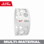 MILWAUKEE Milwaukee Hole Dozer 49-56-0744 Hole Saw, 4-1/4 in Dia, 1.62 in D Cutting, 5/8 in Arbor, 3 TPI, Carbide Cutting Edge TOOLS MILWAUKEE