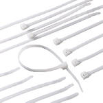 ECM INDUSTRIES LLC Cable Ties, White Nylon, 11 In., 100-Pk.
