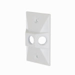 RACO INCORPORATED 1-Gang Weatherproof Cluster Cover, (3) 1/2 in. Threaded Outlets, White ELECTRICAL RACO INCORPORATED