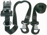KEEPER Keeper 05741 Tie-Down, 1-1/4 in W, 8 ft L, Polyester, Black, 1000 lb, Snap Hook End Fitting AUTOMOTIVE KEEPER