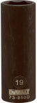 DEWALT DEWALT DWMT73950OSP Impact Socket, 19 mm Socket, 1/2 in Drive, 6-Point, CR-440 Steel, Black Oxide TOOLS DEWALT