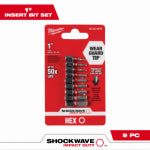 MILWAUKEE Milwaukee SHOCKWAVE Impact Duty 48-32-4616 Insert Bit Set, 9-Piece, All-Purpose, Steel TOOLS MILWAUKEE