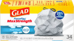 GLAD Glad 70320 Trash Bag, 13 gal, Plastic CLEANING & JANITORIAL SUPPLIES GLAD