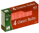 VAST LIGHTING CORP. Christmas Lights Replacement Bulb, C7, Red Ceramic, 4-Pk. HOLIDAY & PARTY SUPPLIES VAST LIGHTING CORP.