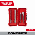 MILWAUKEE ELECTRIC TOOL CORP 6-Pc. SDS Plus MX4 4-Cutter & Chisel Kit TOOLS MILWAUKEE ELECTRIC TOOL CORP