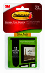 COMMAND Command 17204BLK-12ES Medium Picture Hanging Strip, 3/4 in W, 2-3/4 in L, Foam Backing, Black, 3 lb HARDWARE & FARM SUPPLIES COMMAND