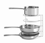 PANACEA PRODUCTS CORP Pots & Pans Rack, White Steel, 9.5 x 10 x 11.25 In. HOUSEWARES PANACEA PRODUCTS CORP