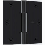 ASSA ABLOY AMERICAS RESIDENTIALI NC SqueakGuard Door Hinges, Square Corners, Matte Black, 3-1/2 In., 3-Pk.