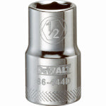 DEWALT DEWALT DWMT86444OSP Drive Hand Socket, 1/2 in Socket, 1/2 in Drive, 6-Point, Steel, Polished Chrome Vanadium TOOLS DEWALT