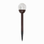 FUSION PRODUCTS LTD. Solar LED Pathway Light, Bronze Finish, Crackle Glass Ball, White or Color Changing, 15.55 In. High ELECTRICAL FUSION PRODUCTS LTD.