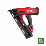MILWAUKEE ELECTRIC TOOL CORP M18 18-Volt Cordless 15-Gauge Angled Finish Nailer, Brushless Motor, TOOL ONLY