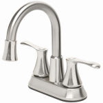 HOMEWERKS WORLDWIDE LLC Two-Handle Bathroom Faucet, LED Light, Pop-Up Drain, Brushed Nickel