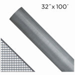 SAINT-GOBAIN ADFORS Insect Window Screen, Gray Fiberglass, 32 In. x 100 Ft.