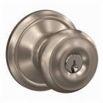 SCHLAGE LOCK Schlage F Series F51A VGEO619KA4 Entry Knob, Knob Handle, Satin Nickel, Metal, C Keyway, Re-Key Technology: Traditional HARDWARE & FARM SUPPLIES SCHLAGE LOCK