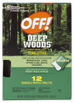 OFF OFF! Deep Woods 54996 Insect Repellent Towelette, 12 CT Pack, Liquid, Clear/White, Alcohol LAWN & GARDEN OFF
