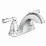 MOEN Moen Banbury 84942 Series Centerset Bathroom Faucet, Low Arc Spout, Chrome, 6-1/2 in Plate Size, 4-11/16 in, 1.2 gpm PLUMBING, HEATING & VENTILATION MOEN