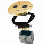 RACO INCORPORATED Floor Box Outlet/ Receptacle Kit, 4 In. Round Brass Cover ELECTRICAL RACO INCORPORATED