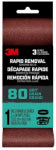 3M COMPANY Rapid Removal Power Sanding Belt, 80 Grit, 3 x 24 In.
