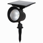 FUSION PRODUCTS LTD. Adjustable Solar Spotlight, Black Plastic, 100-300 Lumens ELECTRICAL FUSION PRODUCTS LTD.