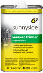 SUNNYSIDE Sunnyside 47732 Lacquer Thinner, Liquid, Acetic, Clear, 1 qt, Can PAINT SUNNYSIDE
