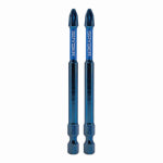 J S PRODUCTS PH2 Mach-Blue Phillips Impact Driver Bits, 3-1/2 In., 2-Pk. TOOLS J S PRODUCTS