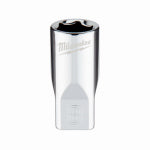 MILWAUKEE Milwaukee 45-34-9034 Socket, 8 mm Socket, Standard Socket, 4.921 in OAL, 1/4 in Drive, 6-Point, Chrome Vanadium Steel TOOLS MILWAUKEE
