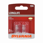 OSRAM SYLVANIA INC 194 Long Life Miniature Clear Bulb, 194LL BP2, 2-Pk. AUTOMOTIVE OSRAM SYLVANIA INC
