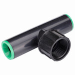 RAINDRIP Raindrip R333CT Swivel Tee, 3/4 x 1/2 in Connection, Pipe Thread x Compression, Black/Green LAWN & GARDEN RAINDRIP