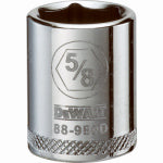 DEWALT DEWALT DWMT88980OSP Drive Hand Socket, 5/8 in Socket, 3/8 in Drive, 6-Point, Steel, Polished Chrome Vanadium TOOLS DEWALT