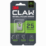 CLAW 3M CLAW 3PH25M-1ES Drywall Picture Hanger, 25 lb, Steel, Push-In, 1/PK HARDWARE & FARM SUPPLIES CLAW
