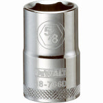 DEWALT DEWALT DWMT88766OSP Drive Hand Socket, 5/8 in Socket, 1/2 in Drive, 6-Point, Steel, Polished Chrome Vanadium TOOLS DEWALT