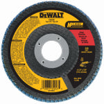 DEWALT DEWALT DW8306 Flap Disc, 4-1/2 in Dia, 7/8 in Arbor, Coated, 40 Grit, Coarse, Zirconium Oxide Abrasive TOOLS DEWALT